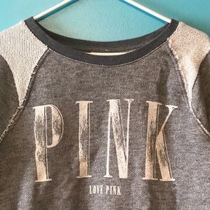 PINK Victoria's Secret Sweaters - Vintage VS Pink Gray Sweater PINK Victoria's Secret Sweaters - Vintage VS Pink Gray Sweater